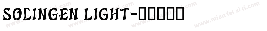 Solingen Light字体转换